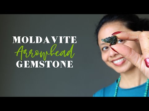 video feautring moldavite arrowhead gemstone