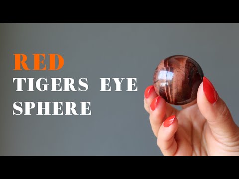 video on red tigers eye sphere