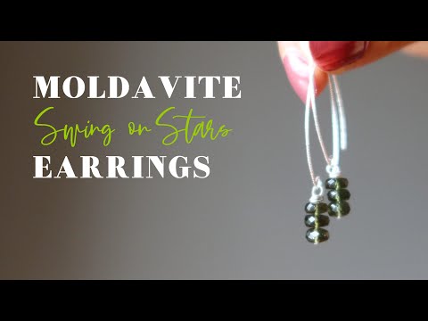 youtube video on moldavite earrings