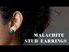 video on malachite stud earrings