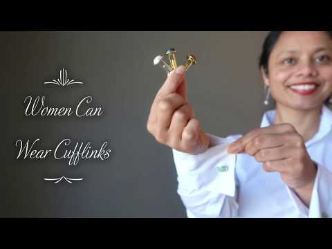 video on woman wearing cufflinks