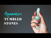 video on aquamarine tumbled stones