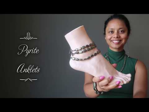 video on wearing pyrite oval anklets