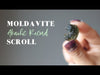 video featuring moldavite akashic record scroll stones