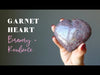 video on spotted dark red garnet heart