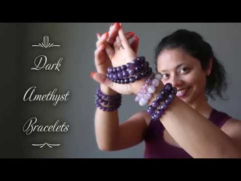 video on dark amethyst bracelet