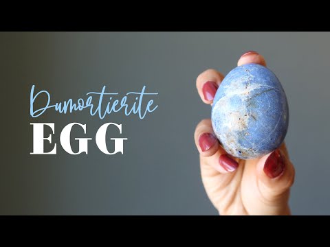 video about blue dumortierite crystal egg