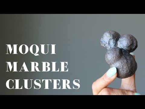 video on brown moqui marble cluster