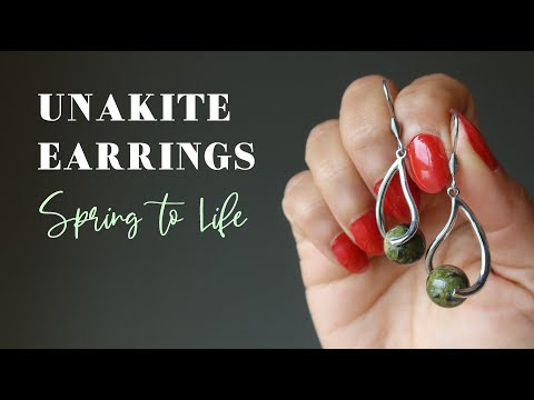 unakite earrings video