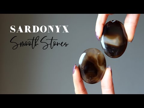 video featuring sardonyx oval stones
