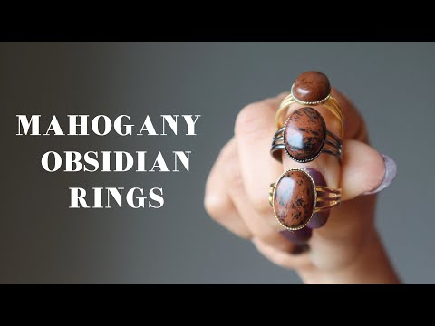 video featuring mahogany obsidian rings