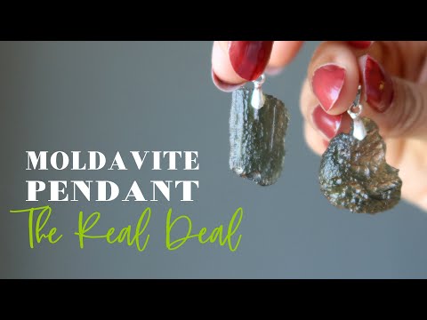 video on real moldavite pendants