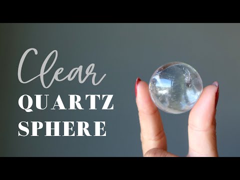 video on clear quartz sphere