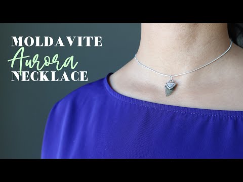 video on moldavite aurora necklace