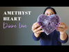 amethyst geode heart cluster video