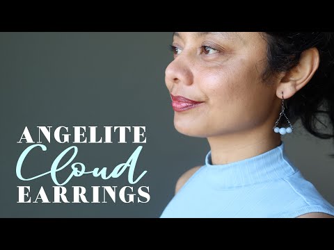 youtube video on angelite cloud earrings