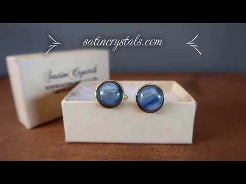 blue kyanite cufflinks video