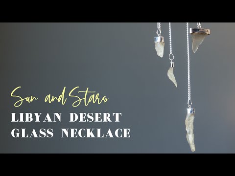 video featuring libyan desert glass necklaces