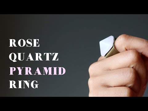 video on rose quartz pyramid ring