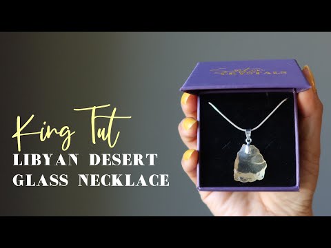 video on libyan desert glass necklace