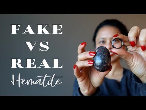 fake vs real hematite stone video