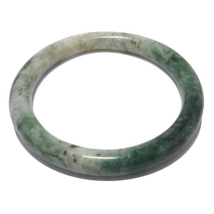 Jade Bangle Bracelet Abundance Circle Green Burmese Gem