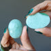 pair of green jade oval cabochons