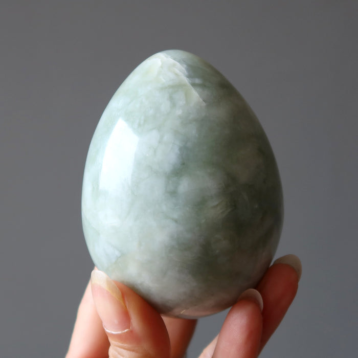 Serpentine Egg Jewel of Luck Fortune Afghanistan Jade Green Stone