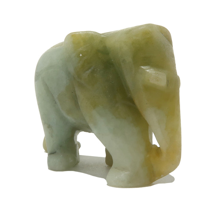 green jade elephant carving