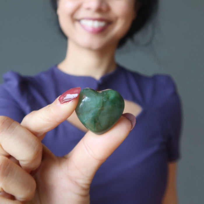 Jade Heart Love is a Precious Gem Canadian Nephrite Crystal