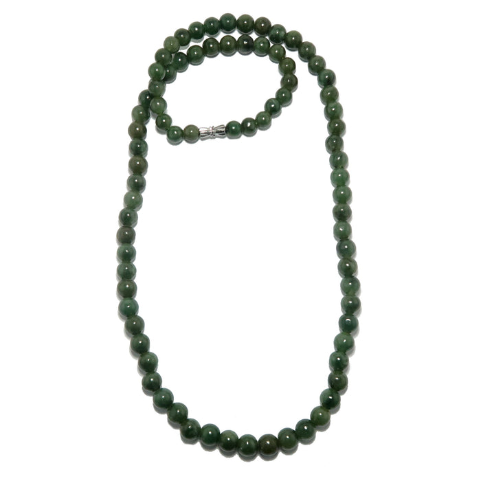 Jade Necklace Classy Dark Green Burmese Jadeite Crystal