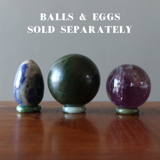 balls and eggs on jade rings
