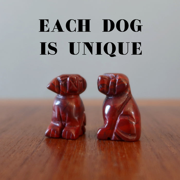 Red Jasper Dog 1" Miniature Animal Love Loyalty Forever Friend