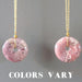 pink jasper donut on gold chains