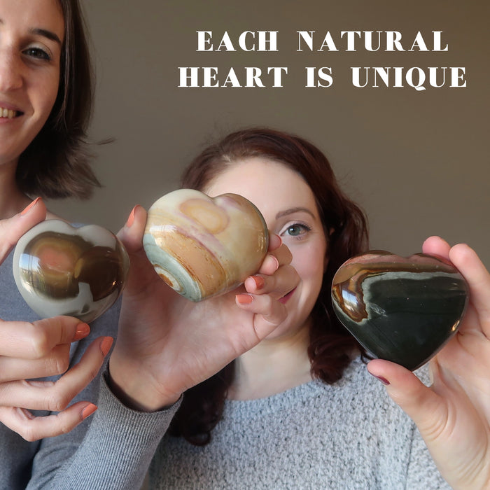 Polychrome Jasper Heart Love of Nature Healing Energy Stone