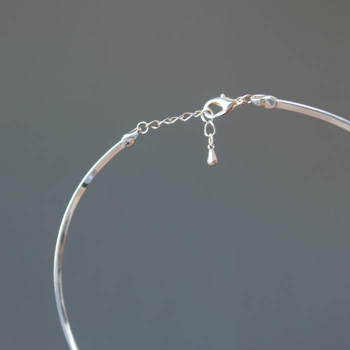 lobster claw clasp on silver choker