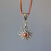 red jasper sun necklace