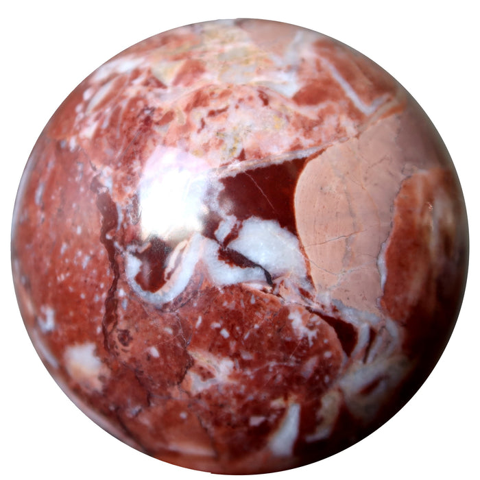 Red Jasper Sphere Mosaic Dreamer White Crystal Ball