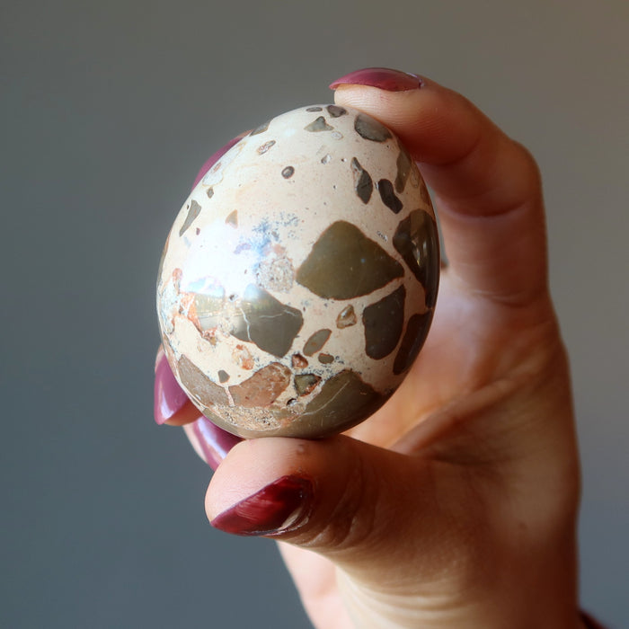 Safari Jasper Egg Wisdom of the Wild Earth Brown Healing Stone