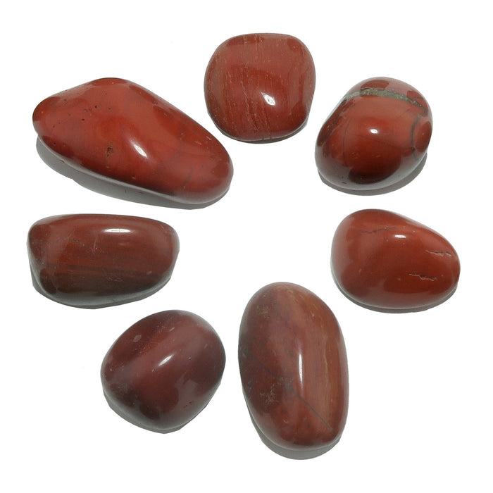 7 red jasper tumbled stones