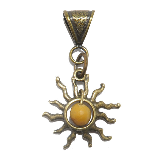 yellow jasper sun pendant