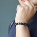 female wearing jet pyrite bracelet