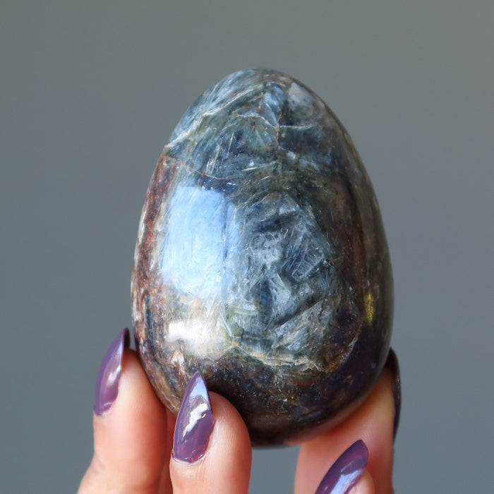 Kyanite Egg Sky Ice and Fire Elements Crystal Healing Stone