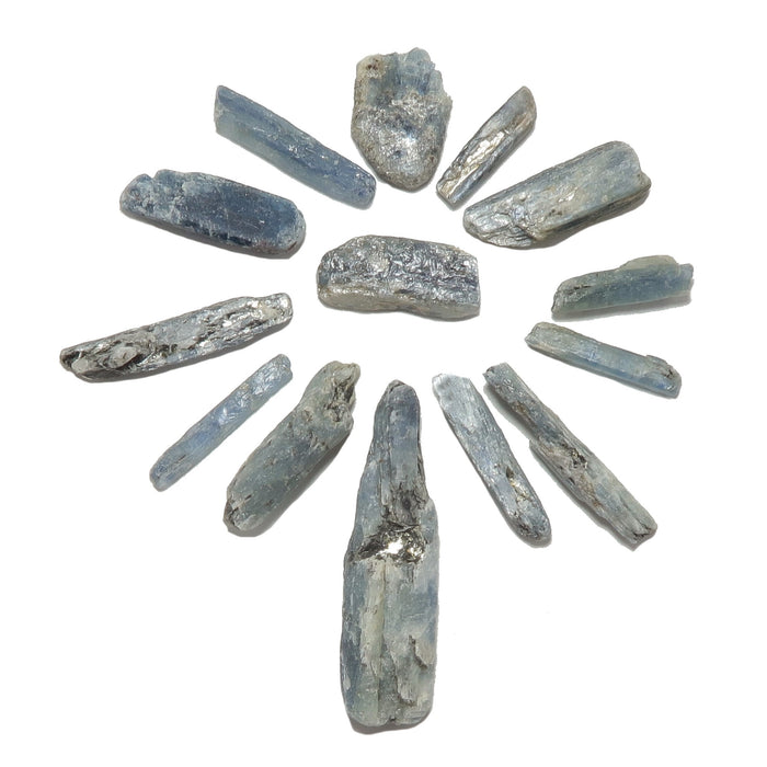 Kyanite Raw Crystal Set Blue Flute of Vishnu Melodic Gemstones