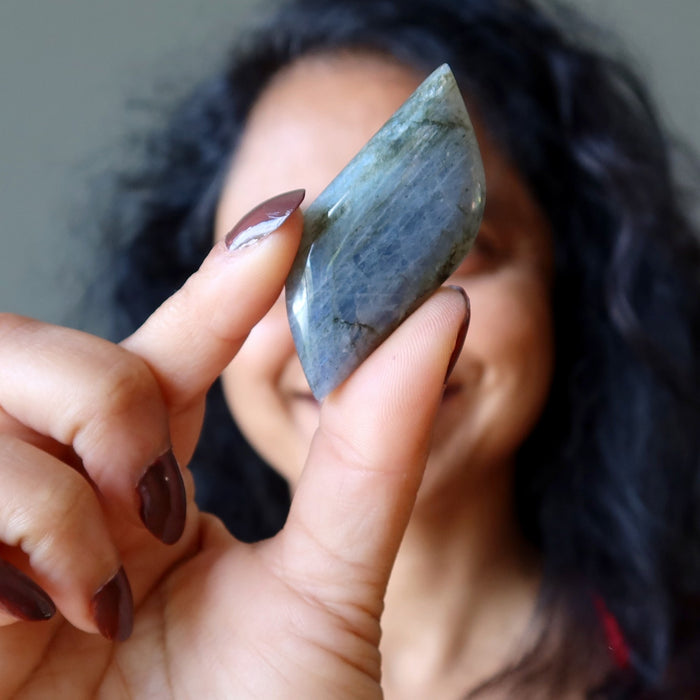 Labradorite Polish Stone Electrify my Third Eye Blue Healing Crystal