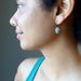 sheila of satin crystals wearing labradorite leverback earrings