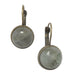 gray labradorite circle cabochons in bronze leverback earrings