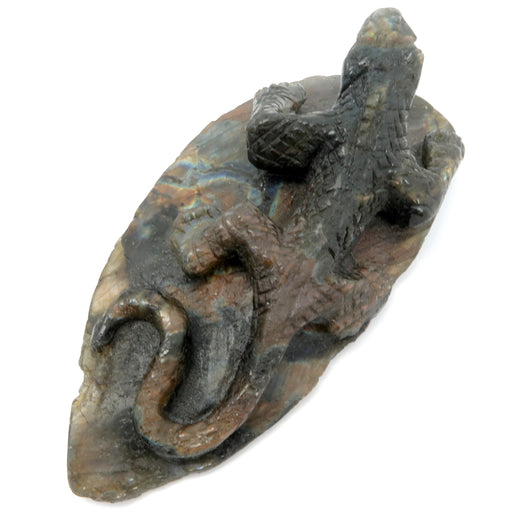 Labradorite Lizard Gemstone Carving Crystal Healing Rainbow Stone
