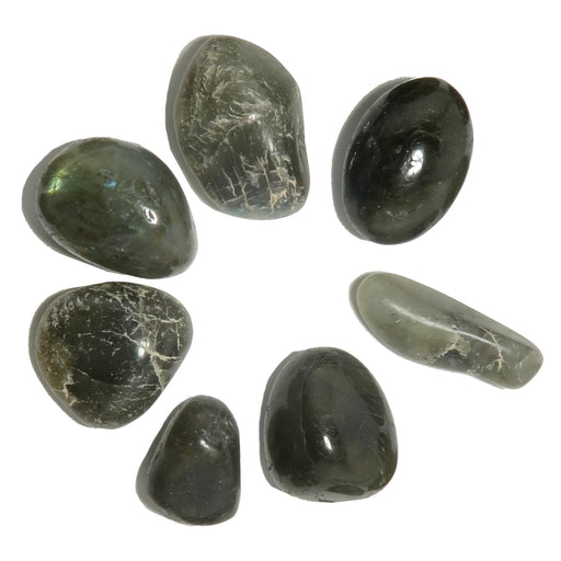 7 labradorite tumbled stones