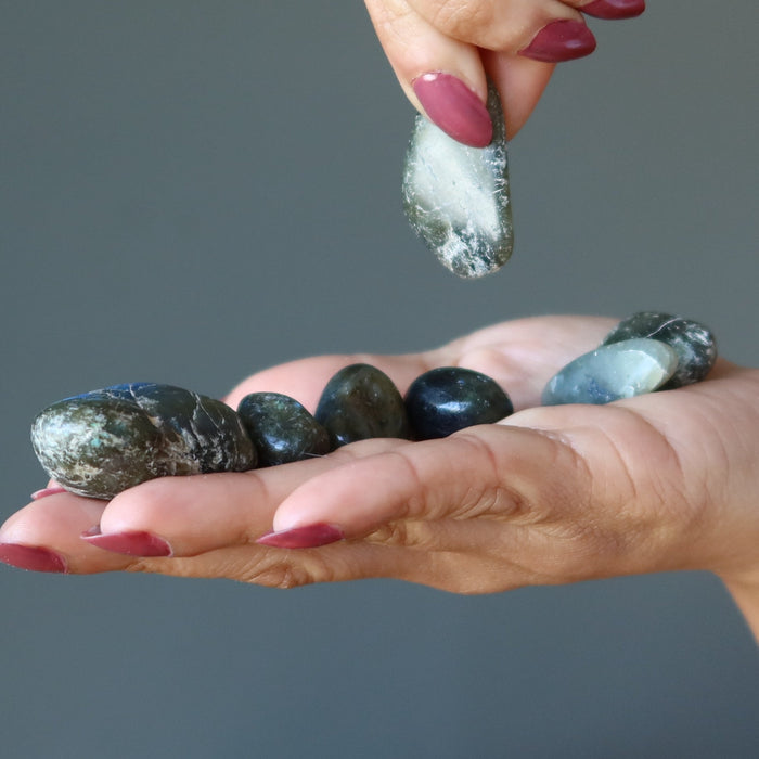 Labradorite Tumbled Stones Rugged Maverick Moon Crystal